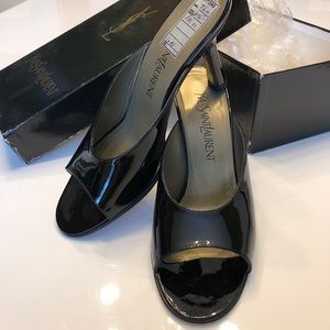 Vintage Yves Saint Laurent patent heels. NIB.